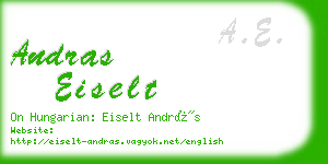 andras eiselt business card